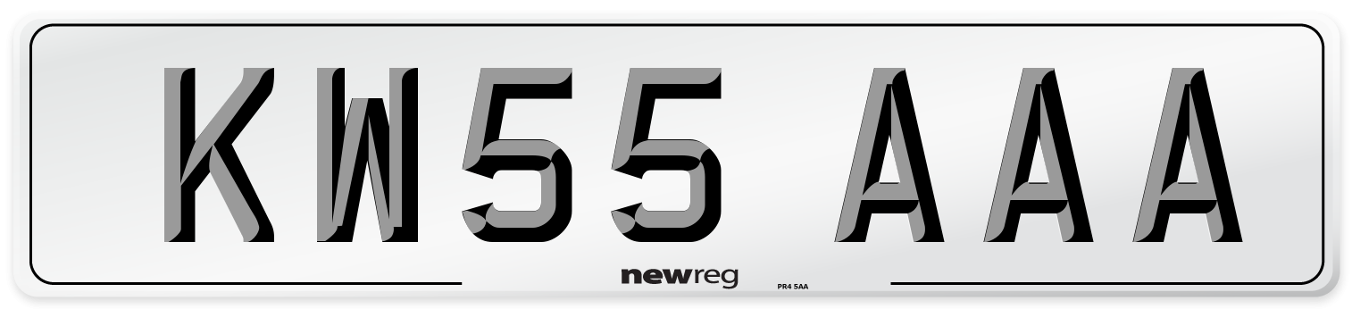 KW55 AAA Number Plate from New Reg